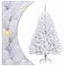 Albero di Natale Artificiale con Rami Pieghevoli Bianco 150 cm - Foto miniatura 1