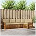 Set divani 5 pcs Naturale e Beige Legno di Acacia Massello - Foto miniatura 2