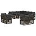 Set Divano da Giardino 11 pcs Grigio polyrattan - Foto miniatura 1