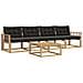 Set di divani da esterno 5 pcs Bianco e Nero 79 x 79 x 37 cm - Foto miniatura 1