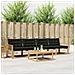 Set di divani da esterno 5 pcs Bianco e Nero 79 x 79 x 37 cm - Foto miniatura 2