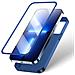 Copertura Anteriore E Posteriore Per Iphone 13 Pro Max + Protezione In Vetro Temperato Per Schermo Blu (jr-bp928 Blu) - Foto miniatura 3