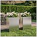 Vaso da giardino 2 pz Argento 40 x 20 x 40 cm Acciaio zincato - Foto miniatura 2