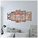 5 Pz Set Stampa Su Tela Da Muro Home Sweet 100 X 50 Cm - Foto miniatura 2
