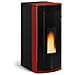 Stufa A Pellet Sibilla Plus Bordeaux 2,4-8,2 Kw 235 M³ Riscaldabili - Foto miniatura 1