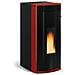 Stufa A Pellet Sibilla Plus Bordeaux 2,4-8,2 Kw 235 M³ Riscaldabili - Foto miniatura 2