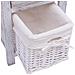 Comodino Shabby Chic Bianco In Legno - Foto miniatura 6