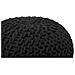 Pouf Poggiapiedi In Tessuto Nero 40 X 25 Cm Conrad - Foto miniatura 40