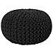 Pouf Poggiapiedi In Tessuto Nero 40 X 25 Cm Conrad - Foto miniatura 32