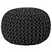 Pouf Poggiapiedi In Tessuto Nero 40 X 25 Cm Conrad - Foto miniatura 19