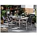 Set Di Tavolo E Sedie Da Giardino In Acciaio, Granito E Rattan - 180cm - Grigio Lucido - Grosseto - Foto miniatura 22