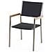 Set Di Tavolo E Sedie Da Giardino In Acciaio, Granito E Rattan - 180cm - Grigio Lucido - Grosseto - Foto miniatura 4