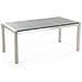 Set Di Tavolo E Sedie Da Giardino In Acciaio, Granito E Rattan - 180cm - Grigio Lucido - Grosseto - Foto miniatura 23