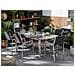 Set Di Tavolo E Sedie Da Giardino In Acciaio, Granito E Rattan - 180cm - Grigio Lucido - Grosseto - Foto miniatura 29