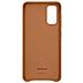 Custodia Leather Cover Ef-vg980laegeu Per Galaxy S20 Sm-g980 Marrone - Foto miniatura 4