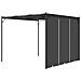 Gazebo Da Giardino Con Tenda Laterale 3x3x2,25 M Antracite - Foto miniatura 8