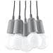 Sollux Sl. 0577 - Lampadario A Sospensione Diego 5, Moderno, Luce A Led Grigia Per Soggiorno, Camera Da Letto, Corridoio, Ufficio, Attacco E27, Colore: Grigio - Foto miniatura 8