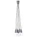Sollux Sl. 0577 - Lampadario A Sospensione Diego 5, Moderno, Luce A Led Grigia Per Soggiorno, Camera Da Letto, Corridoio, Ufficio, Attacco E27, Colore: Grigio - Foto miniatura 1
