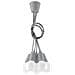 Sollux Sl. 0577 - Lampadario A Sospensione Diego 5, Moderno, Luce A Led Grigia Per Soggiorno, Camera Da Letto, Corridoio, Ufficio, Attacco E27, Colore: Grigio - Foto miniatura 7
