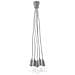 Sollux Sl. 0577 - Lampadario A Sospensione Diego 5, Moderno, Luce A Led Grigia Per Soggiorno, Camera Da Letto, Corridoio, Ufficio, Attacco E27, Colore: Grigio - Foto miniatura 6