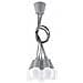 Sollux Sl. 0577 - Lampadario A Sospensione Diego 5, Moderno, Luce A Led Grigia Per Soggiorno, Camera Da Letto, Corridoio, Ufficio, Attacco E27, Colore: Grigio - Foto miniatura 3