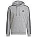 Felpa Essentials In Fleece Con Cappuccio E 3 Strisce M Gk9084 - Foto miniatura 5