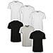 Basic Tee 6-pack T-shirt, Multicolore (wht / wht / wht / blk / blk / gry 02257), Small (pacco Da 6) Uomo - Foto miniatura 1
