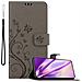 Cadorabo Custodia Compatibile Con Samsung Galaxy S21 Plus In Grigio Fiore - Coperchio Protettivo In Design Floreale Con Chiusura Magnetica, Funzione Stand E Slot Per Carte - Foto miniatura 1