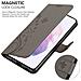 Cadorabo Custodia Compatibile Con Samsung Galaxy S21 Plus In Grigio Fiore - Coperchio Protettivo In Design Floreale Con Chiusura Magnetica, Funzione Stand E Slot Per Carte - Foto miniatura 5