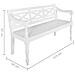 Panca Batavia 123 Cm In Legno Massello Di Mogano Bianco - Foto miniatura 4