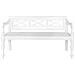 Panca Batavia 123 Cm In Legno Massello Di Mogano Bianco - Foto miniatura 6