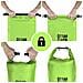 Borsa Zaino Impermeabile 20l, Dry Bag Mare 20 Litri, Sacca Impermeabile Con Tracolla Regolabile, Zaino Waterproof Per Barca Pesca Rafting Spiaggia Sport Acquatici (verde)  - Foto miniatura 6