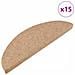 Tappeti Adesivi per Scale 15 pz 56x17x3 cm Beige - Foto miniatura 1