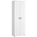 Armadio Multiuso Serro, Mobile Multifunzione Portascarpe, Guardaroba A 2 Ante, 61x35h190 Cm, Bianco - Foto miniatura 2