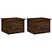Comodini A Parete 2 Pz Rovere Marrone 41,5x36x28 Cm - Foto miniatura 2