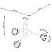 Lampadario Artemis 3s Nero Sl. 1109 - Moderno Lampadari Nero 28.5x48x48 Cm - Foto miniatura 5