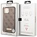 Cover Per Iphone 14 Plus Pu 4g Metal Plate, Marrone - Foto miniatura 2