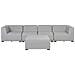 Set Da Giardino Modulare 4 Posti Grigio Chiaro Arezzo - Foto miniatura 7
