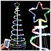 Albero Di Natale Luminoso 73 Luci A Led Spirale Per Interno Ed Esterno 120 Cm - Foto miniatura 1