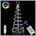 Albero Di Natale Luminoso 73 Luci A Led Spirale Per Interno Ed Esterno 120 Cm - Foto miniatura 2