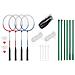 Set da Badminton con 4 Racchette e Rete 620x151 cm - Foto miniatura 1
