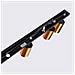 Lampada Da Soffitto Winx 6l Nero /coop Sl. 1380 - Moderno Lampade Da Soffitto Nero /rame 18.5x118x6 Cm - Foto miniatura 4