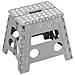 Sgabello Multiuso Pieghevole Clic-clac 30x22x32 In Plastica Richiudibile Grigio - Foto miniatura 1
