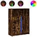 Credenza con LED Rovere Fumo 77x34x100 cm in Legno Multistrato - Foto miniatura 1