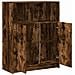 Credenza con LED Rovere Fumo 77x34x100 cm in Legno Multistrato - Foto miniatura 3