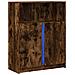 Credenza con LED Rovere Fumo 77x34x100 cm in Legno Multistrato - Foto miniatura 4