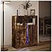 Credenza con LED Rovere Fumo 77x34x100 cm in Legno Multistrato - Foto miniatura 6