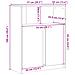 Credenza con LED Rovere Fumo 77x34x100 cm in Legno Multistrato - Foto miniatura 10