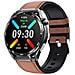 Smartwatch Con Ecg, Cardiofrequenzimetro, Fitness Tracker E Molteplici Modalità Sportive Black And Brown Leather Strap - Foto miniatura 1