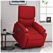 Poltrona Alzapersona Reclinabile Elettrica Rossa In Similpelle - Foto miniatura 1